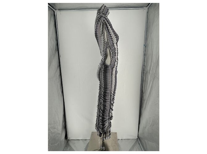 Missoni Zig Zag Maxikleid Grau Viscose - Ansicht 4