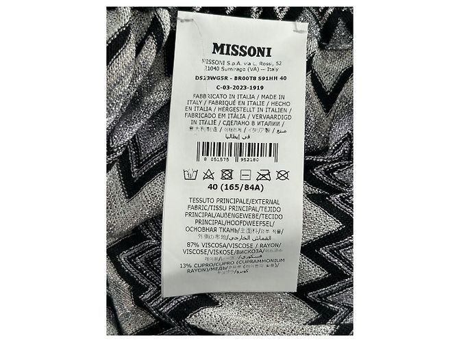 Missoni Zig Zag Maxikleid Grau Viscose - Ansicht 6