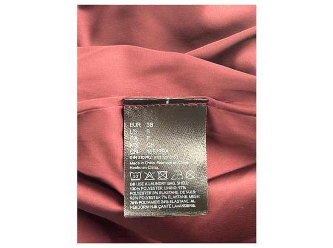 Magda Butrym Gerafftes Kleid mit Reliefblume Rot - Ansicht 6