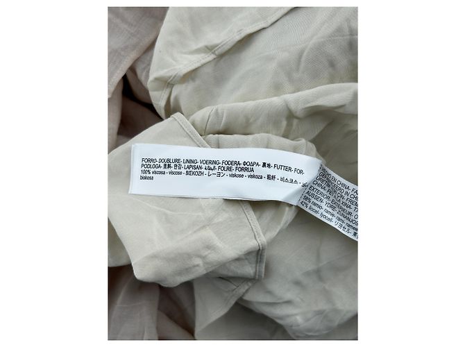 Massimo Dutti Maxikleid beige Viscose - Ansicht 7
