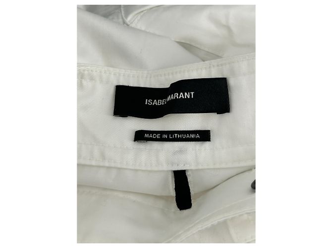 Pantalones Isabel Marant blancos de algodón - vista 3