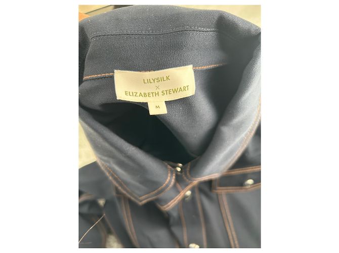 Autre Marque Chaqueta de lana azul efecto denim - vista 5