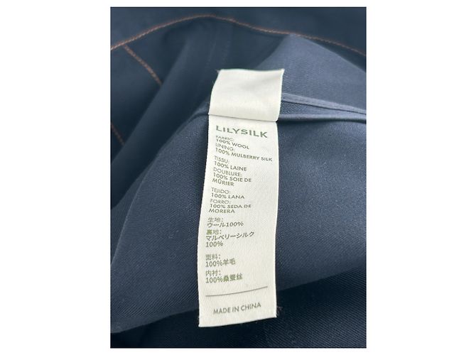 Autre Marque Chaqueta de lana azul efecto denim - vista 6