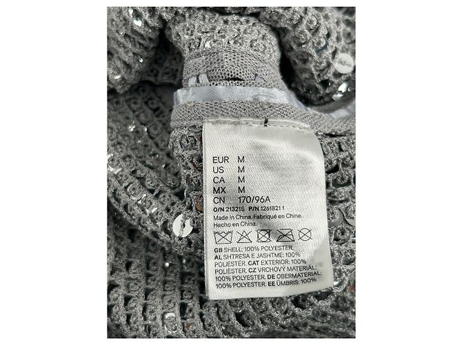 Magda Butrym Langes Paillettenkleid Silber - Ansicht 6