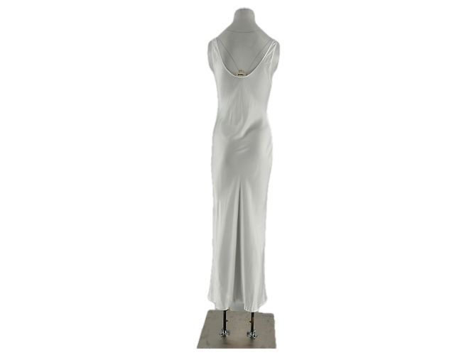 L'Agence Akiya Satin Kleid Weiß - Ansicht 2