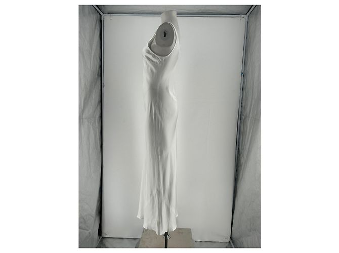 L'Agence Akiya Satin Kleid Weiß - Ansicht 3