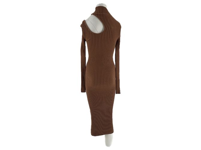 Vestido de algodón marrón Anine Bing XS Castaño - vista 2