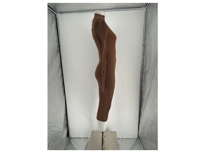 Vestido de algodón marrón Anine Bing XS Castaño - vista 4