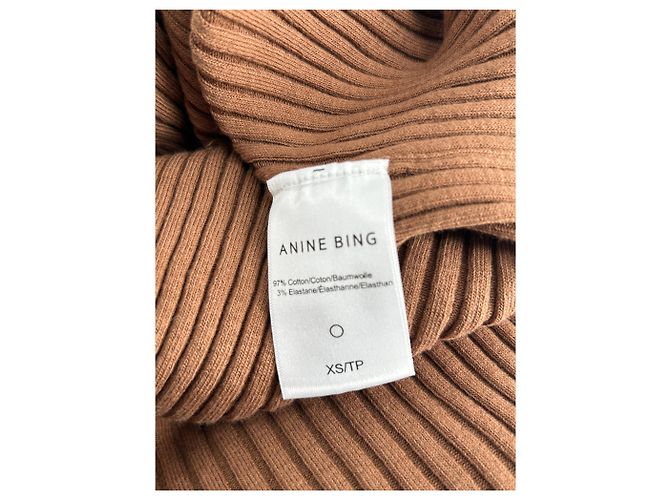 Vestido de algodón marrón Anine Bing XS Castaño - vista 6