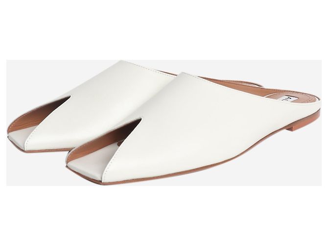 Alaïa Mule a punta aperta in pelle bianca - taglia EU 39 (UK 6) Bianco - vista 2