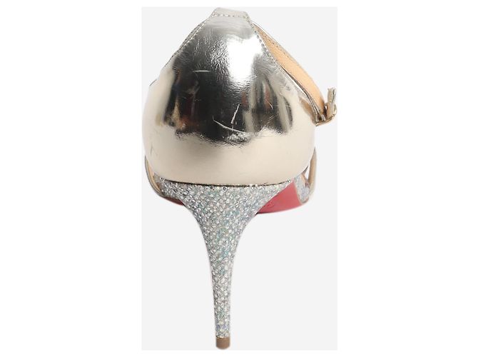 Christian Louboutin Sandali scintillanti Gwynitta argento - taglia EU 37.5 - vista 3