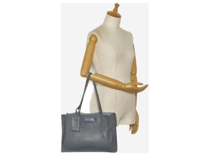 Prada Blauer 2way Lederbeutel Blue Etiquette 1BG122 - Größe - Ansicht 2