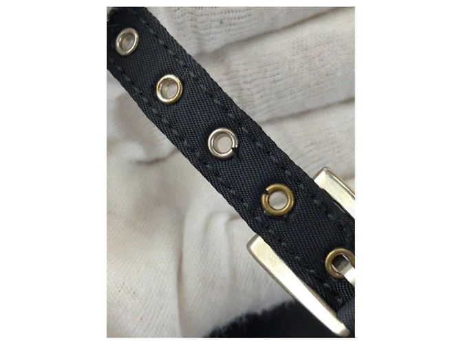 Prada Borsa a tracolla in nylon Tessuto nero - vista 13