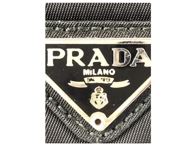 Prada Borsa a tracolla in nylon Tessuto nero - vista 8