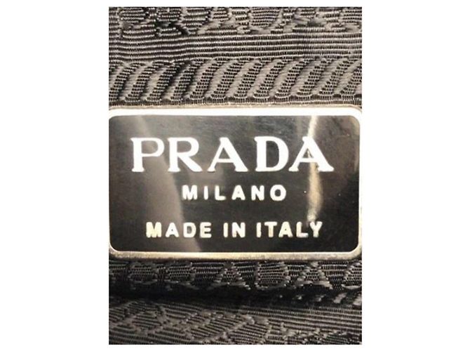 Prada Borsa a tracolla in nylon Tessuto nero - vista 9