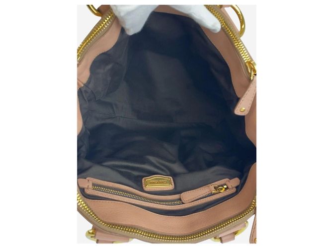 Miu Miu Borsa 2way in pelle Vitello rosa - vista 17