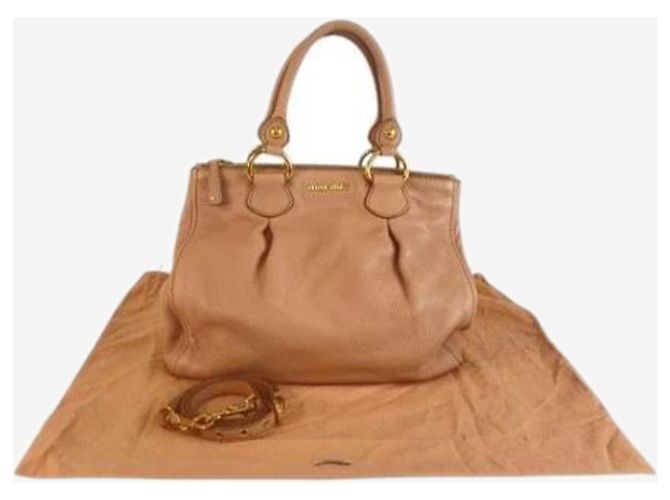 Miu Miu Borsa 2way in pelle Vitello rosa - vista 18