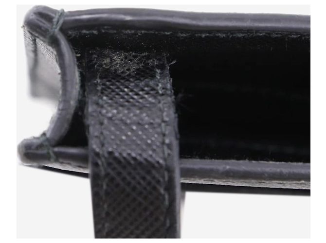 Prada Mini borsa a tracolla in pelle Saffiano nera Nero - vista 14