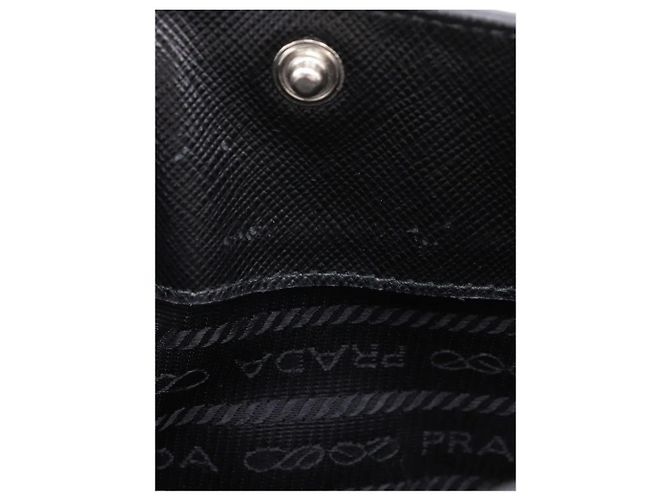Prada Mini borsa a tracolla in pelle Saffiano nera Nero - vista 16
