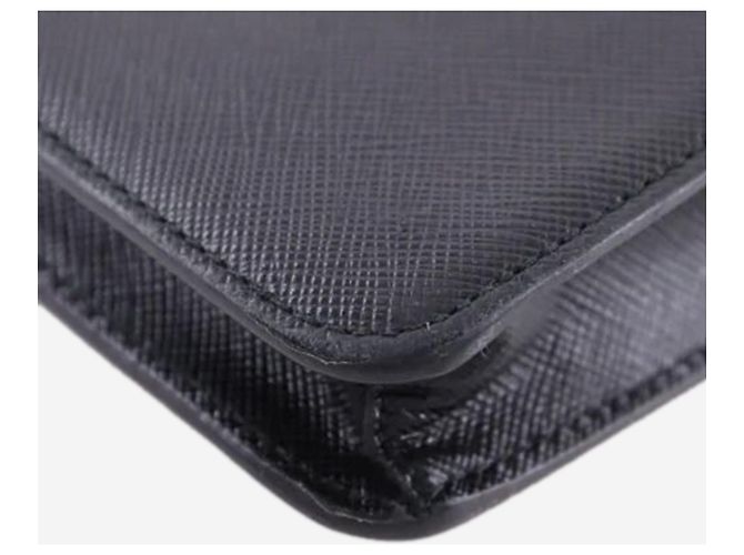 Prada Mini borsa a tracolla in pelle Saffiano nera Nero - vista 5