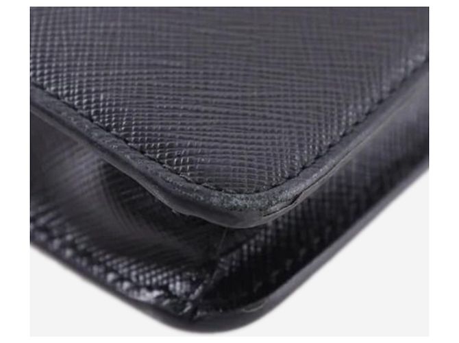 Prada Mini borsa a tracolla in pelle Saffiano nera Nero - vista 6