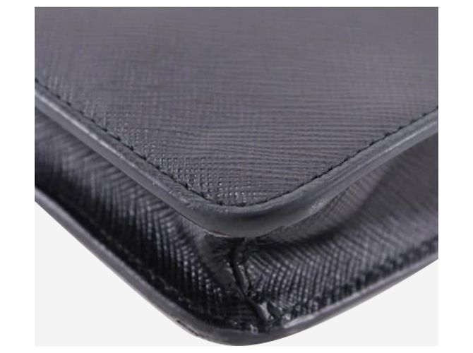 Prada Mini borsa a tracolla in pelle Saffiano nera Nero - vista 7