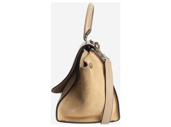 Céline Borsa a tracolla in pelle Trapeze taupe Marrone - vista 3