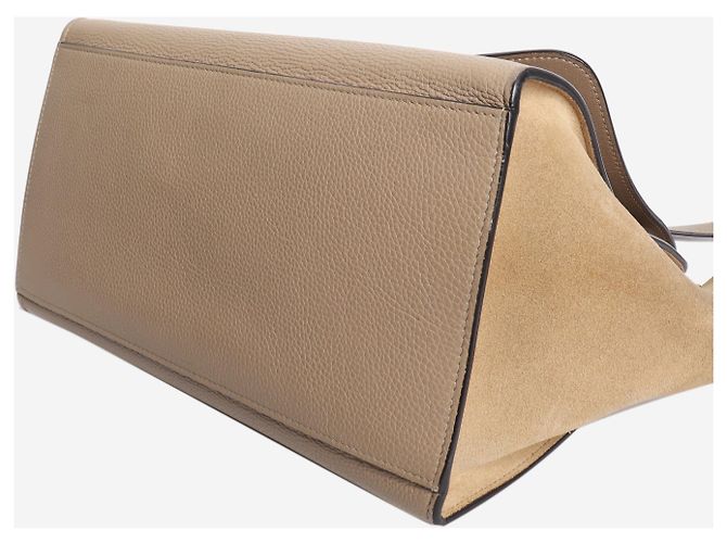 Céline Borsa a tracolla in pelle Trapeze taupe Marrone - vista 5