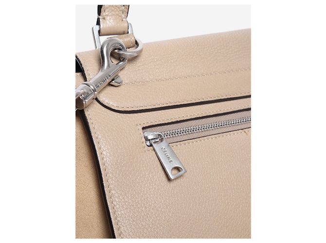 Céline Borsa a tracolla in pelle Trapeze taupe Marrone - vista 6