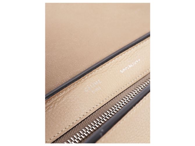 Céline Borsa a tracolla in pelle Trapeze taupe Marrone - vista 7