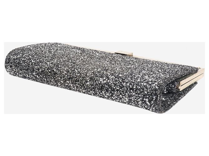 Jimmy Choo Clutch con paillettes argentate scintillanti Argento - vista 2