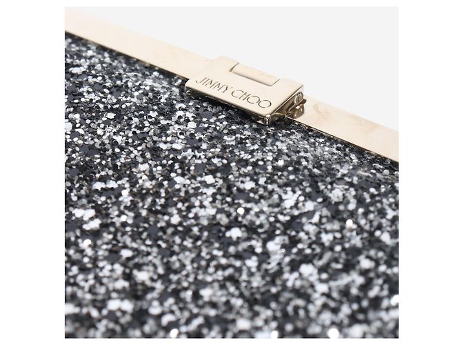 Jimmy Choo Clutch con paillettes argentate scintillanti Argento - vista 3