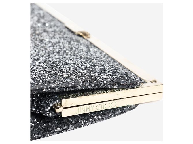 Jimmy Choo Clutch con paillettes argentate scintillanti Argento - vista 4