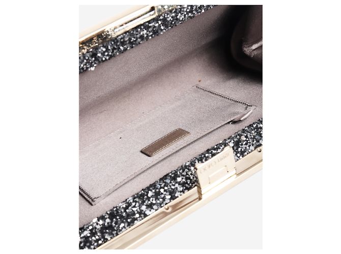 Jimmy Choo Clutch con paillettes argentate scintillanti Argento - vista 5
