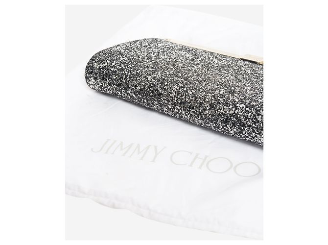 Jimmy Choo Clutch con paillettes argentate scintillanti Argento - vista 7