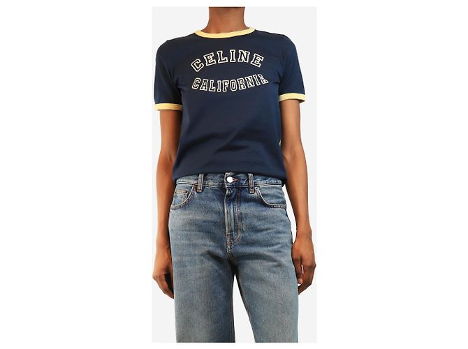 Céline Navy T-Shirt - Größe S Marineblau - Ansicht 3