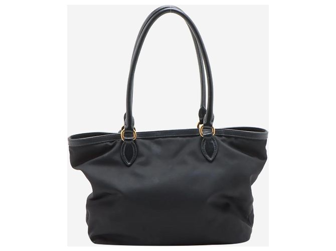 Prada Tote Bag aus Tessuto Nylon & Leder in Schwarz - Ansicht 2