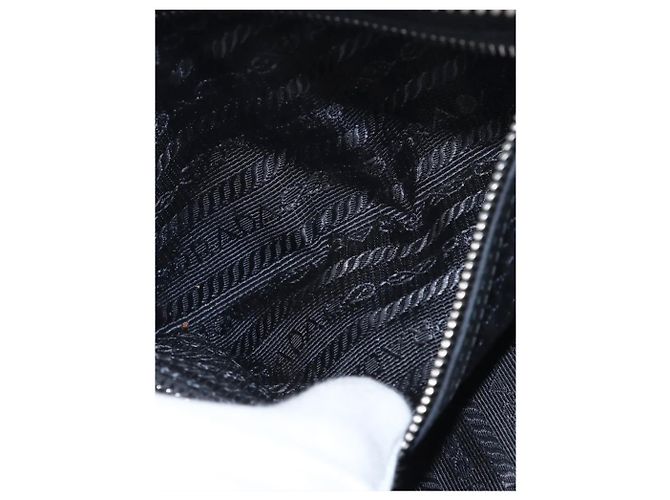 Prada Borsa a tracolla con catena in pelle nera Diagramme Nero - vista 7