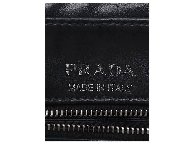 Prada Borsa a tracolla con catena in pelle nera Diagramme Nero - vista 8