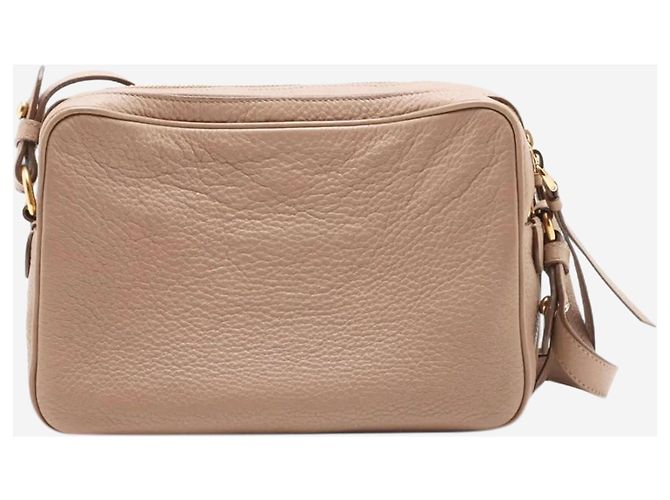 Prada Borsa a tracolla in pelle Vitello Phenix beige - vista 2