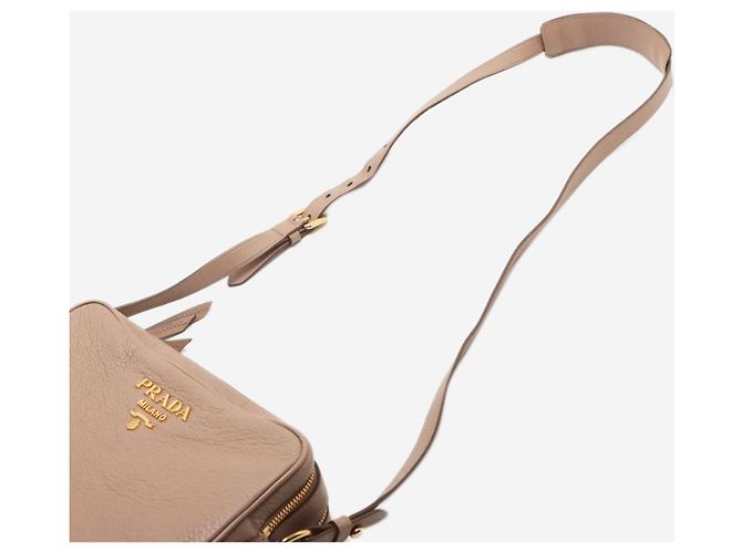 Prada Borsa a tracolla in pelle Vitello Phenix beige - vista 5