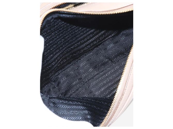 Prada Borsa a tracolla in pelle Vitello Phenix beige - vista 6