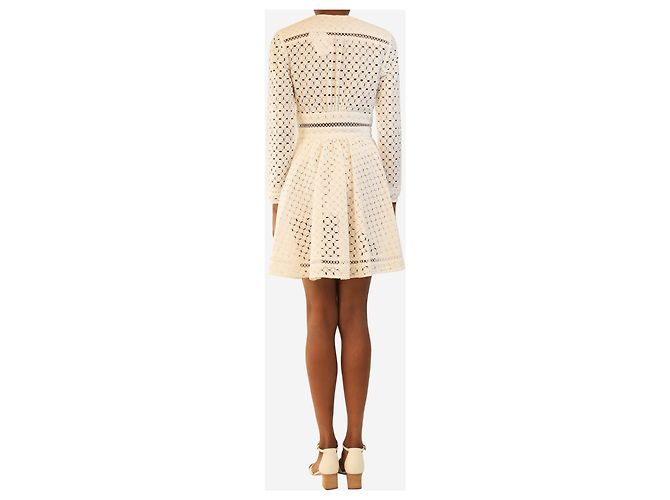 Zimmermann Weißes Broderie-Anglaise-Kleid - Größe UK 8 - Ansicht 2