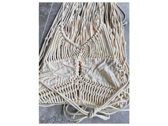 Autre Marque Giuseppe di Morabito Beige Makramee Maxikleid - Ansicht 5