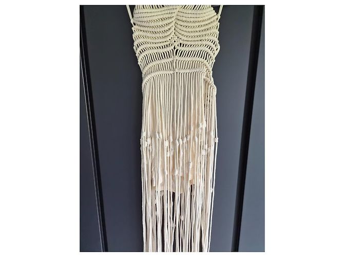 Autre Marque Giuseppe di Morabito Beige Makramee Maxikleid - Ansicht 7