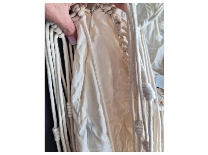 Autre Marque Giuseppe di Morabito Beige Makramee Maxikleid - Ansicht 8