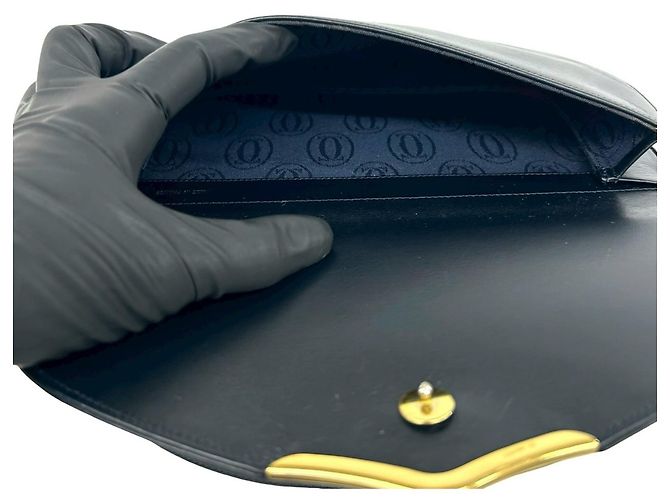 Mini borsa a tracolla in pelle nera Cartier Nero - vista 10