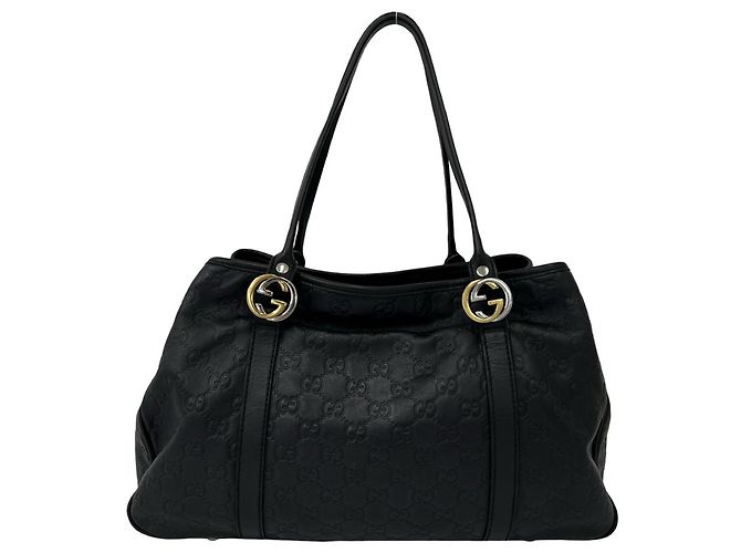 Gucci GG Twins Shima Leder Tote Bag Schwarz - Ansicht 3