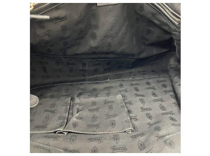 Gucci GG Twins Shima Leder Tote Bag Schwarz - Ansicht 9