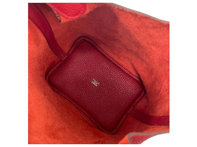 Hermès Hermes Picotin Lock PM Handtasche Rot - Ansicht 9